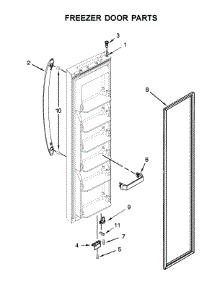 Freezer Door Parts parts for Whirlpool Refrigerator WRS315SNHW01 from AppliancePartsPros.com