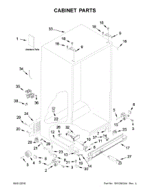 Cabinet Parts parts for Whirlpool Refrigerator 5WRS25FDFG00 from AppliancePartsPros.com