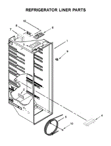 Refrigerator Liner Parts parts for Whirlpool Refrigerator 5WRS25FDFG00 from AppliancePartsPros.com