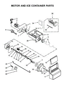 Motor And Ice Container Parts parts for Whirlpool Refrigerator 5WRS25FDFG00 from AppliancePartsPros.com