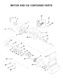 Motor And Ice Container Parts parts for Whirlpool Refrigerator WRS325SDHW01 from AppliancePartsPros.com