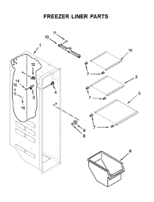 Freezer Liner Parts parts for Whirlpool Refrigerator WRS325SDHW01 from AppliancePartsPros.com