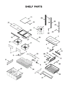 Shelf Parts parts for Whirlpool Refrigerator WRF540CWHZ01 from AppliancePartsPros.com
