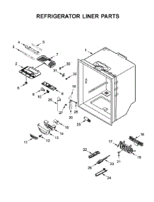 Refrigerator Liner Parts parts for Whirlpool Refrigerator WRF540CWHZ01 from AppliancePartsPros.com