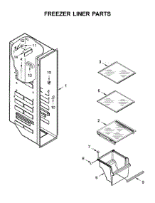 Freezer Liner Parts parts for Whirlpool Refrigerator WRS571CIHV01 from AppliancePartsPros.com