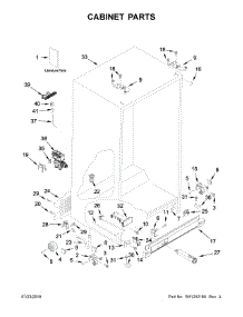 Cabinet Parts parts for Whirlpool Refrigerator WRS325SDHV01 from AppliancePartsPros.com