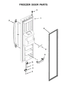 Freezer Door Parts parts for Whirlpool Refrigerator WRS325SDHV01 from AppliancePartsPros.com