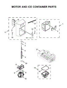Motor And Ice Container Parts parts for Whirlpool Refrigerator WRS571CIHW01 from AppliancePartsPros.com