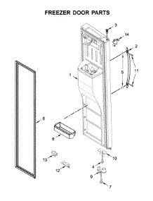 Freezer Door Parts parts for Whirlpool Refrigerator WRS571CIHW01 from AppliancePartsPros.com