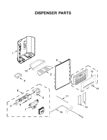 Dispenser Parts parts for Whirlpool Refrigerator WRS571CIHW01 from AppliancePartsPros.com