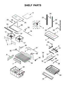 Shelf Parts parts for Whirlpool Refrigerator WRF535SWHZ01 from AppliancePartsPros.com