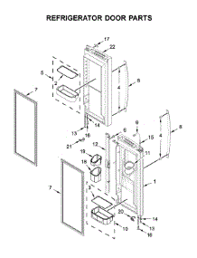 Refrigerator Door Parts parts for Whirlpool Refrigerator WRF550CDHZ01 from AppliancePartsPros.com