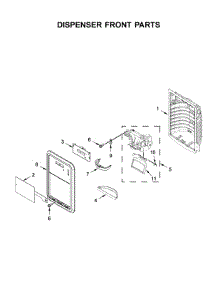 Dispenser Front Parts parts for Whirlpool Refrigerator WRF550CDHZ01 from AppliancePartsPros.com