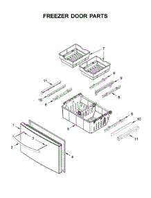 Freezer Door Parts parts for Whirlpool Refrigerator WRF550CDHZ01 from AppliancePartsPros.com