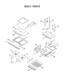 Shelf Parts parts for Whirlpool Refrigerator WRF550CDHZ01 from AppliancePartsPros.com