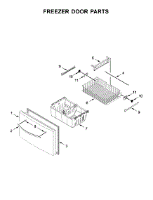 Freezer Door Parts parts for Whirlpool Refrigerator WRF555SDFZ08 from AppliancePartsPros.com