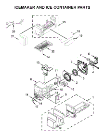 Icemaker & Ice Container Parts parts for Whirlpool Refrigerator WRF555SDFZ08 from AppliancePartsPros.com