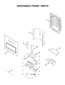 Dispenser Front Parts parts for Whirlpool Refrigerator WRF555SDFZ08 from AppliancePartsPros.com