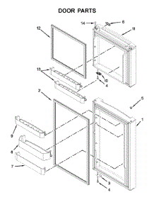 Door Parts parts for Whirlpool Refrigerator WRT111SFDW04 from AppliancePartsPros.com