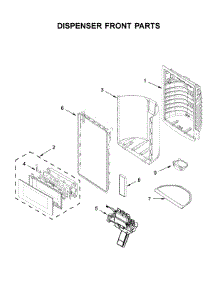 Dispenser Front Parts parts for Whirlpool Refrigerator WRF757SDHV00 from AppliancePartsPros.com