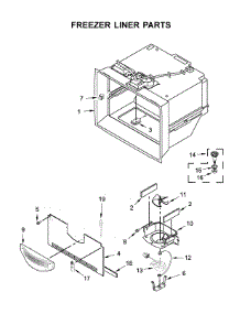 Freezer Liner Parts parts for Whirlpool Refrigerator WRF757SDHV00 from AppliancePartsPros.com
