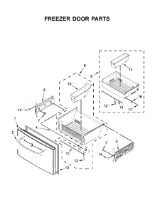 Freezer Door Parts parts for Whirlpool Refrigerator WRF757SDHV00 from AppliancePartsPros.com