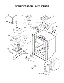 Refrigerator Liner Parts parts for Whirlpool Refrigerator WRF757SDHZ00 from AppliancePartsPros.com