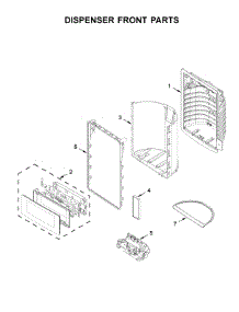 Dispenser Front Parts parts for Whirlpool Refrigerator WRF767SDHZ00 from AppliancePartsPros.com
