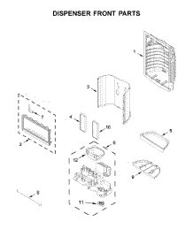 Dispenser Front Parts parts for Whirlpool Refrigerator WRF555SDFZ07 from AppliancePartsPros.com
