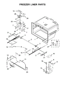 Freezer Liner Parts parts for Whirlpool Refrigerator WRF555SDFZ07 from AppliancePartsPros.com