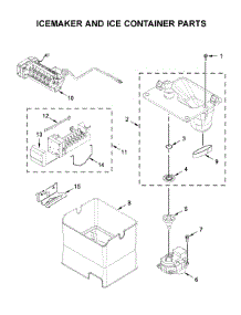 Icemaker And Ice Container Parts parts for Whirlpool Refrigerator WRF767SDHV00 from AppliancePartsPros.com