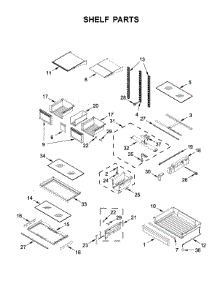 Shelf Parts parts for Whirlpool Refrigerator WRF767SDHV00 from AppliancePartsPros.com