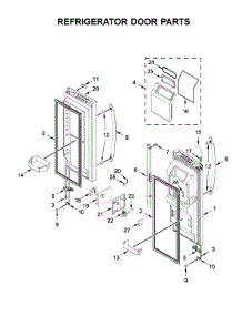 Refrigerator Door Parts parts for Whirlpool Refrigerator WRF767SDHV00 from AppliancePartsPros.com