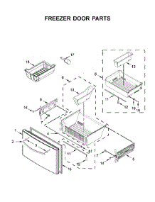 Freezer Door Parts parts for Whirlpool Refrigerator WRF767SDHV00 from AppliancePartsPros.com