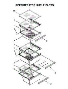 Refrigerator Shelf Parts parts for Whirlpool Refrigerator WRSA71CIHZ00 from AppliancePartsPros.com