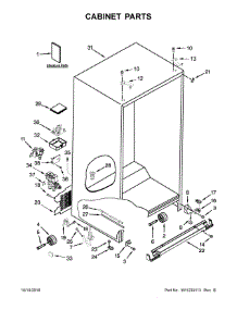 Cabinet Parts parts for Whirlpool Refrigerator WRSA71CIHZ00 from AppliancePartsPros.com