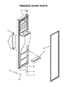 Freezer Door Parts parts for Whirlpool Refrigerator WRS586FIEM04 from AppliancePartsPros.com