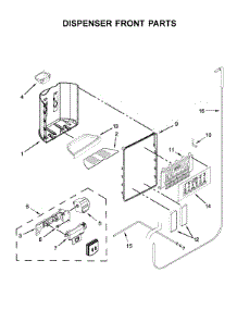 Dispenser Front Parts parts for Whirlpool Refrigerator WRS586FIEM04 from AppliancePartsPros.com