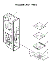 Freezer Liner Parts parts for Whirlpool Refrigerator WRS586FIEM04 from AppliancePartsPros.com