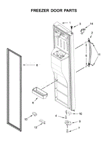 Freezer Door Parts parts for Whirlpool Refrigerator WRSA71CIHN00 from AppliancePartsPros.com