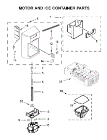 Motor And Ice Container Parts parts for Whirlpool Refrigerator WRSA71CIHN00 from AppliancePartsPros.com
