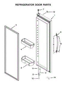 Refrigerator Door Parts parts for Whirlpool Refrigerator WRSA71CIHN00 from AppliancePartsPros.com
