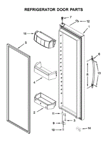 Refrigerator Door Parts parts for Whirlpool Refrigerator WRS586FIEH04 from AppliancePartsPros.com