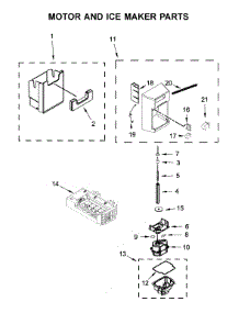 Motor And Ice Maker Parts parts for Whirlpool Refrigerator WRS586FIEH04 from AppliancePartsPros.com