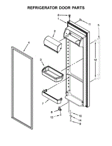 Refrigerator Door Parts parts for Whirlpool Refrigerator WRSA15SNHN00 from AppliancePartsPros.com