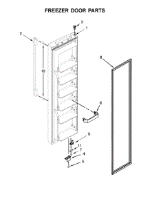 Freezer Door Parts parts for Whirlpool Refrigerator WRSA15SNHN00 from AppliancePartsPros.com