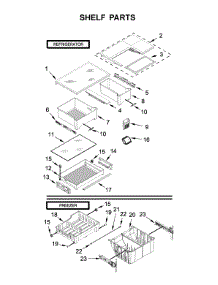 Shelf Parts parts for Whirlpool Refrigerator WRF560SMHM00 from AppliancePartsPros.com