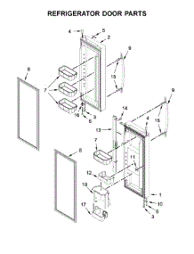 Refrigerator Door Parts parts for Whirlpool Refrigerator WRF560SMHM00 from AppliancePartsPros.com