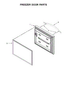 Freezer Door Parts parts for Whirlpool Refrigerator WRF560SMHM00 from AppliancePartsPros.com