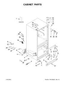 Cabinet Parts parts for Whirlpool Refrigerator WRF560SMHW00 from AppliancePartsPros.com